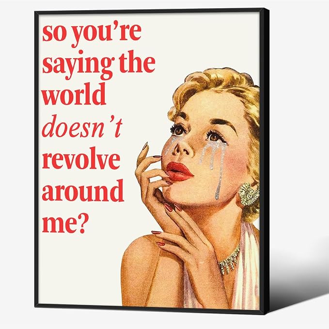 70s Pink Sexy Women Poster Funky Funny Quote Wall Art Retro Housewife Picture by Unknown