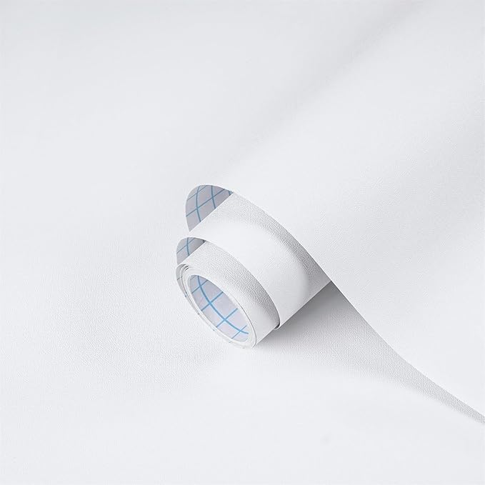 Dimoon 787''x17.7'' Peel and Stick Wallpaper White Contact Paper by DIYYOURMOON
