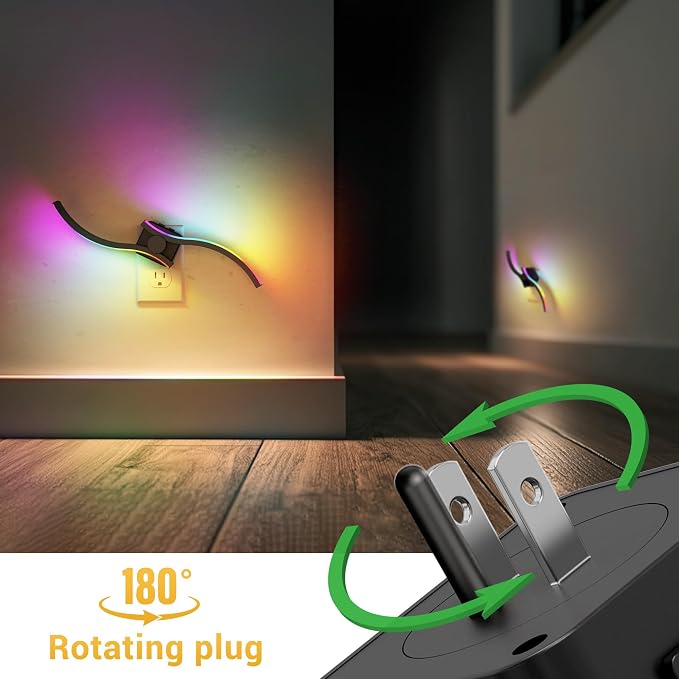 L LOHAS LED Night Light, 2 Pack Night Lights Plug into Wall, Modern Nightlight - Image 6