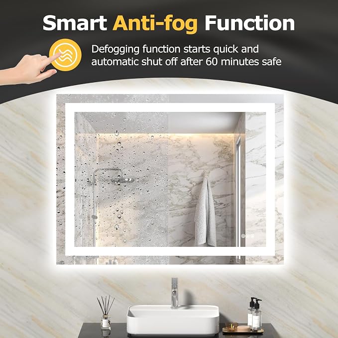 Hivone 40X30 LED Bathroom Mirror - Image 6