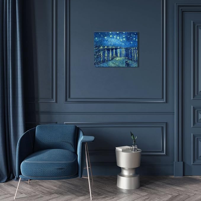 1 KINGO Van Gogh Canvas Wall Art: Starry Night over the Rhône Oil Painting - Image 6
