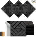 WoveN SounD Artisan Acoustic Wall Panels, 16 Pack 12x12 Inch, PVC Wood Grain by WovenSound