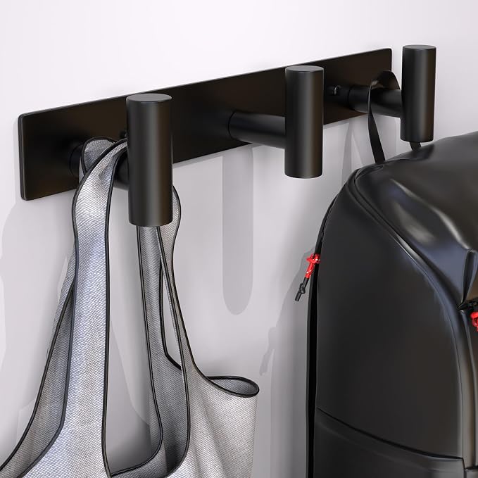 Wall Mounted Coat Rack-3 Hooks, Heavy Duty Stainless Steel Wall Hooks - Image 2