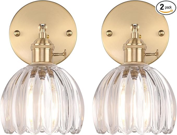 Shenmoyl Vintage Wall Sconces Set of 2 by Shenmoyl