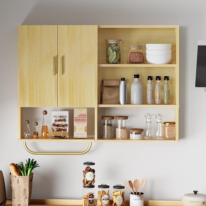 Bathroom Wall Cabinet Wood Large Wall Mounted Medicine Cabinet - Image 5