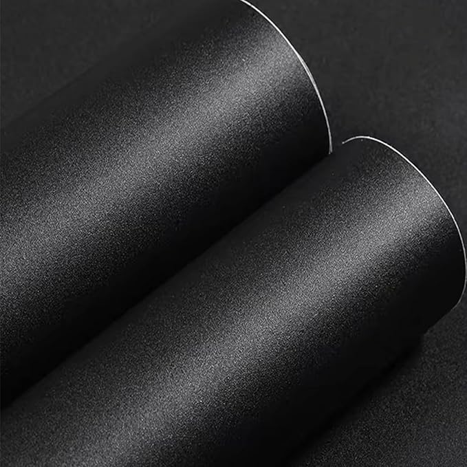 Yancorp 24"x394"/32.8'ft Matte Black Peel and Stick Wallpaper Removable Contact - Image 2