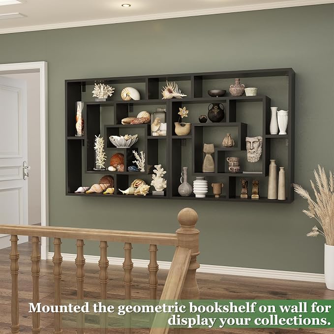 Armocity 5 Tier Display Book Shelf Wall Mounted Bookshelf Freestanding - Image 5