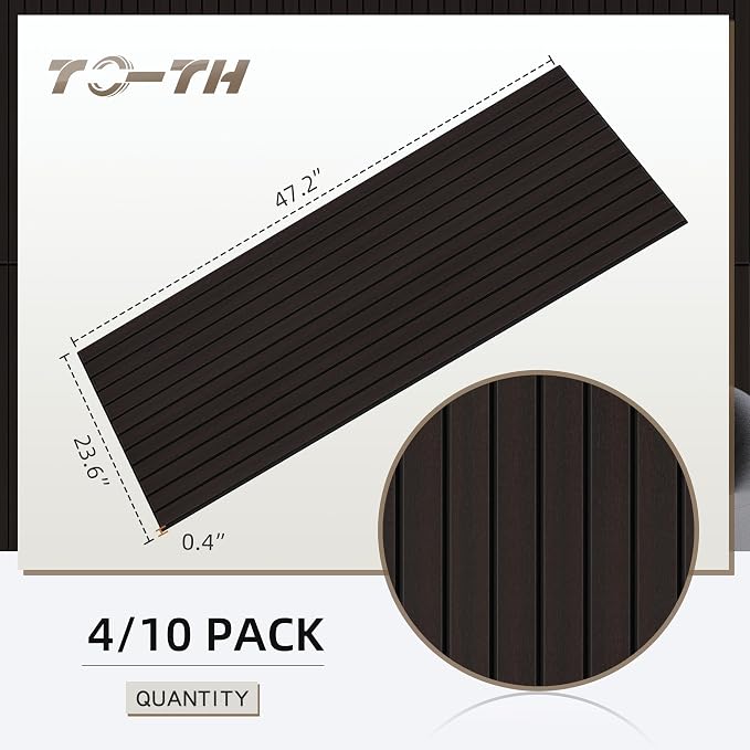 TO-TH Wood-Look Sound Panels, 4 Pack 47.2” x 23.6” Soundproof Wall Panels - Image 7