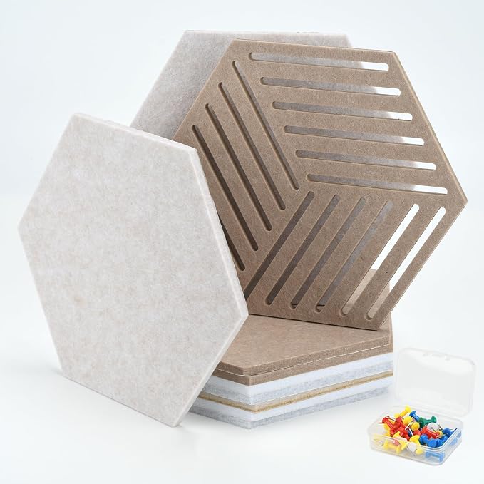 Acoustic Felt Bulletin Board Tiles Self-Adhesive Sound Absorbing Wall Panels - Image 7