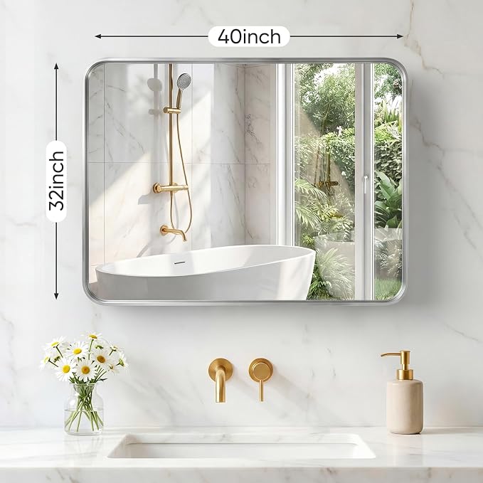 NEWBULIG 32X40 Inch Bathroom Mirror - Image 2