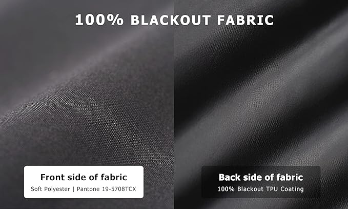 LazBlinds 100% Blackout Roller Shades, No Tools No Drill Cordless Blinds - Image 2