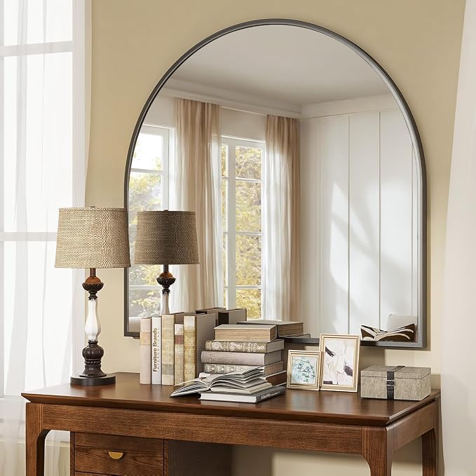 VooBang Wide Arched Wall Mirror, 31 x 32 inch Arch Bathroom Mirror, Wall - Image 9