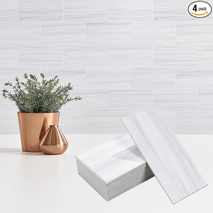 StyloVue 4 Pieces Peel and Stick Backsplash by StyloVue