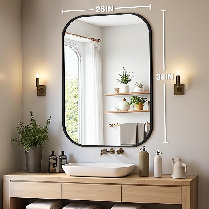 Bathroom Mirror for Wall, HD Reflection Shatterproof Mirror for Living Room - Image 2