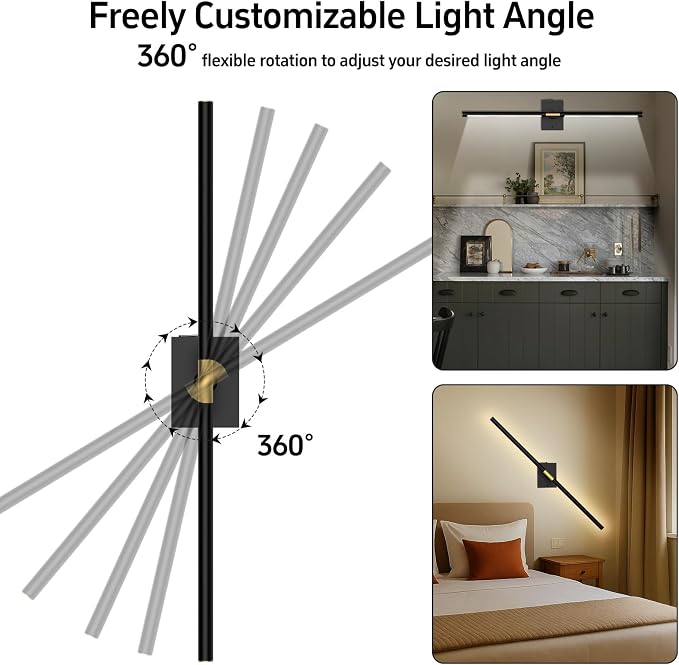 iThird Wall Sconce Battery Operated Wall Light: 10000mAh Wireless Wall Sconces - Image 6