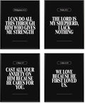 Locomiss Black Christian Wall Art Decor Posters, Minimalist Jesus Scripture by Unknown
