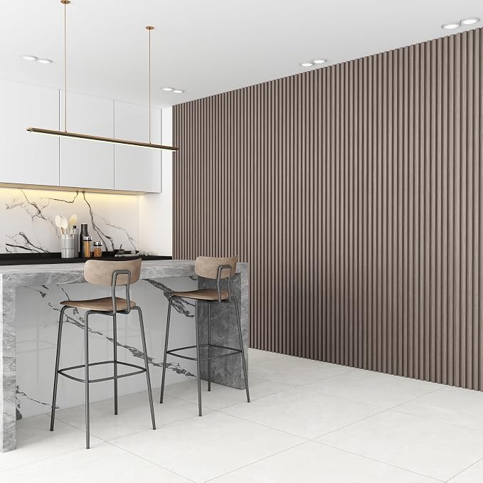 8-Pack WPC Wall Panels 108’’ x 6.1’’ 3D Slat Wall Panel Acoustic Wall Paneling - Image 4