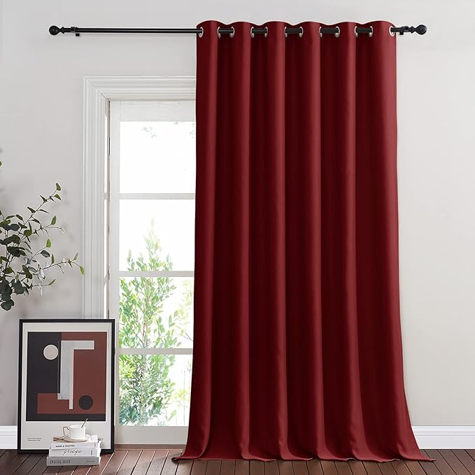 NICETOWN Room Divider Curtain 132 Inches Long, Wide Blackout Sliding Door - Image 8
