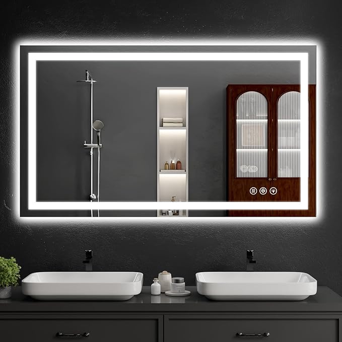 LED Bathroom Mirrors 32"x48" Bathroom Mirror by WISSMILESHOME