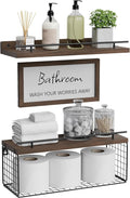 WOPITUES Floating Shelves for Wall Decor Sign, Bathroom Organizers and Storage by WOPITUESOfficial