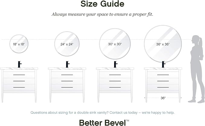Better Bevel Frameless Round Mirror - Image 7