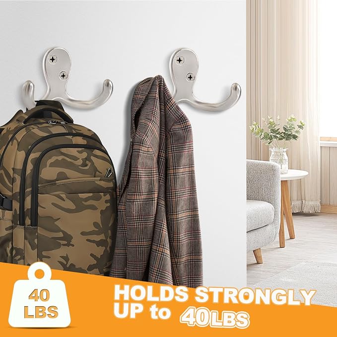 CBWLWJ 10 Pack Coat Hooks Wall Hooks - Image 3