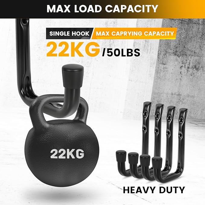 GURADESIGN 8-Pack Heavy Duty Garage Hook - Image 3