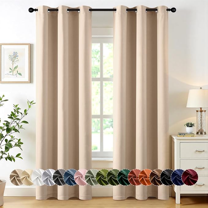 MIULEE Blackout Curtains for Bedroom Living Room 2 Panels, Thermal Insulated by MIULEE
