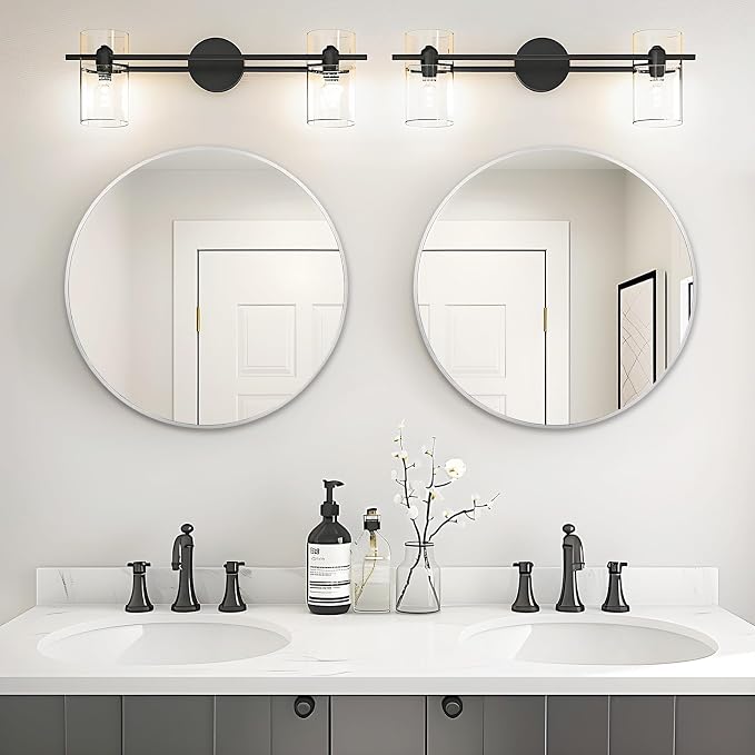 Fabuday Silver Round Mirror for Wall 26 inch - Image 2