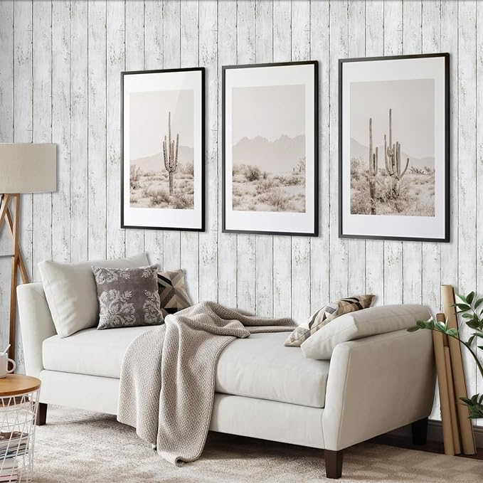 Decoroom Shiplap Contact Paper 17.71" X 236" - Image 7