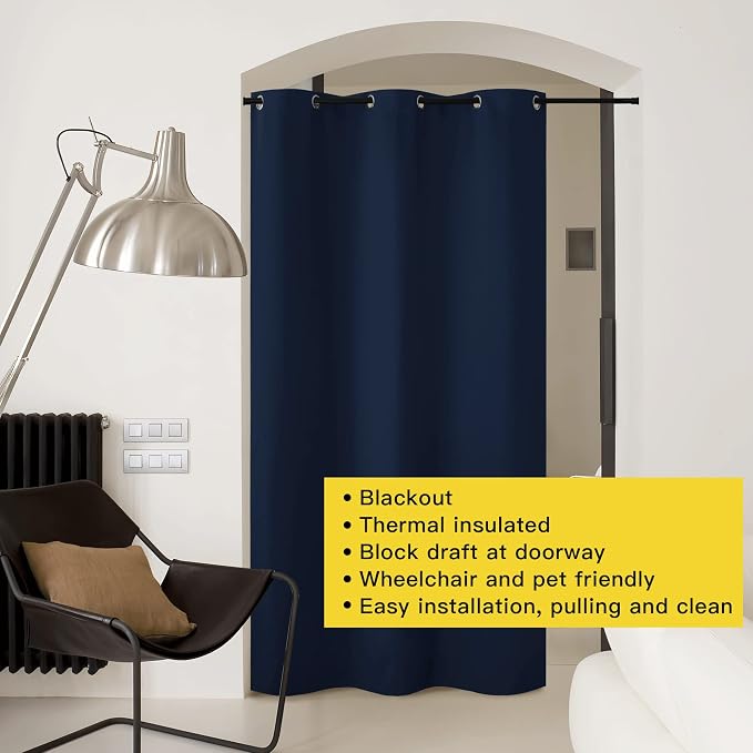 NICETOWN Doorway Curtain Privacy, Door Cover Curtain, Sound Reducing Winter - Image 8