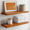Homeforia 20 inch Floating Shelf Oak, High End Solid Real Wood 20inch Long by Homeforia