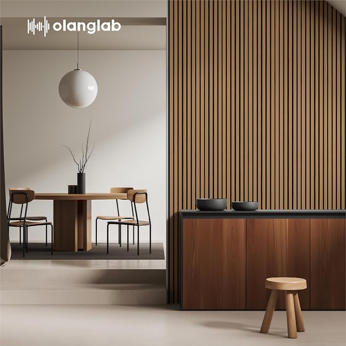 Olanglab Wood Wall Panels 4 Pack, Wood Slat Acoustic Wall Panels, 94.5"x12.6" - Image 2
