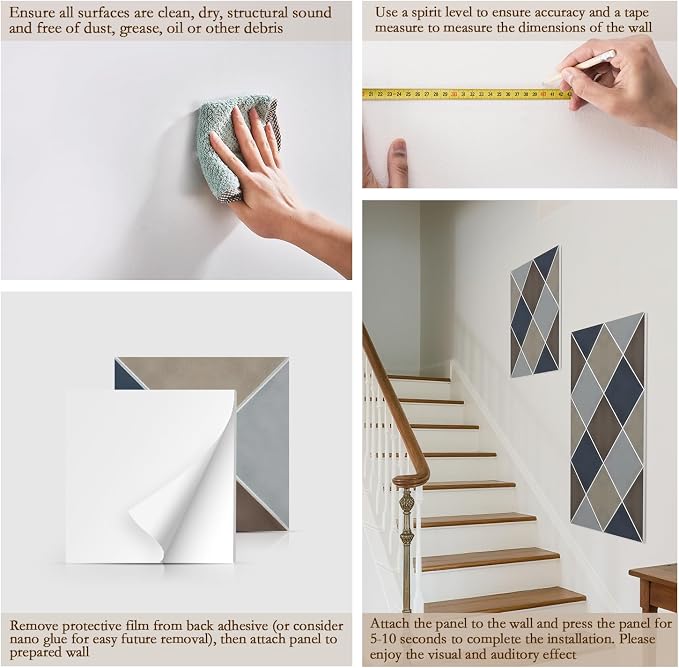 12Pack Acoustic Panels, Self-Adhesive Sound Proof Panels - Image 5