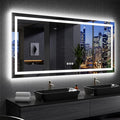 LOAAO 84X32 Inch RGB LED Bathroom Mirror by LOAAO