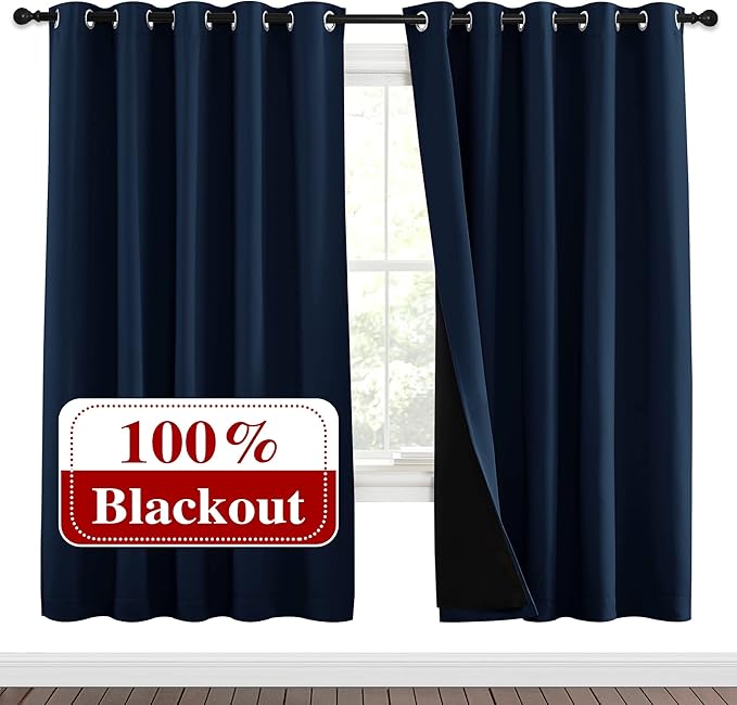 NICETOWN Full Shade Curtain Panels, Pair of Energy Smart & Noise Blocking Out by NICETOWN