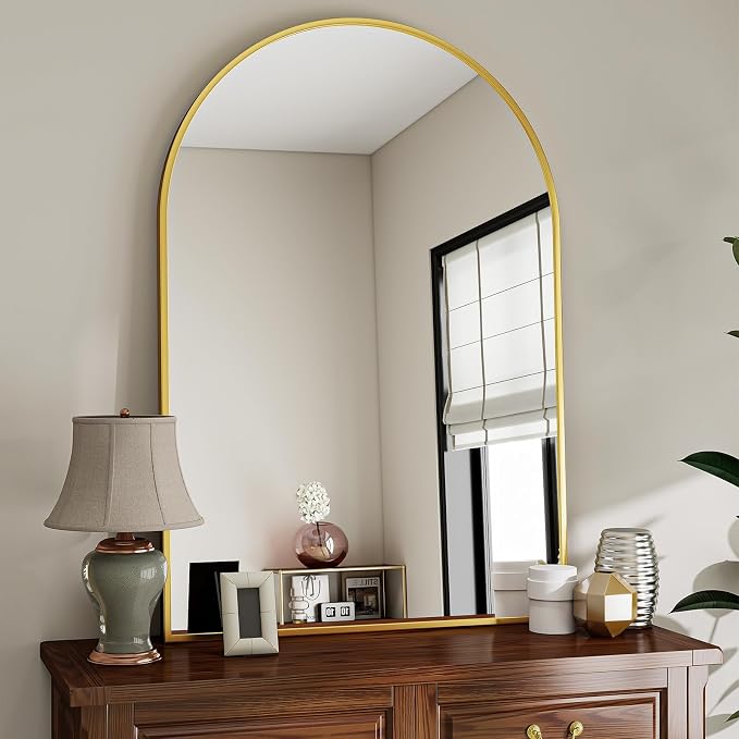 VooBang Arched Wall Mirror, 26 x 41 inch Arch Bathroom Mirror, Wall Mounted by VooBang
