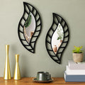 Roowest 2 Pcs Decorative Mirror Wall Decor Leaf Teardrop Mirror Wall Mounted by Roowest