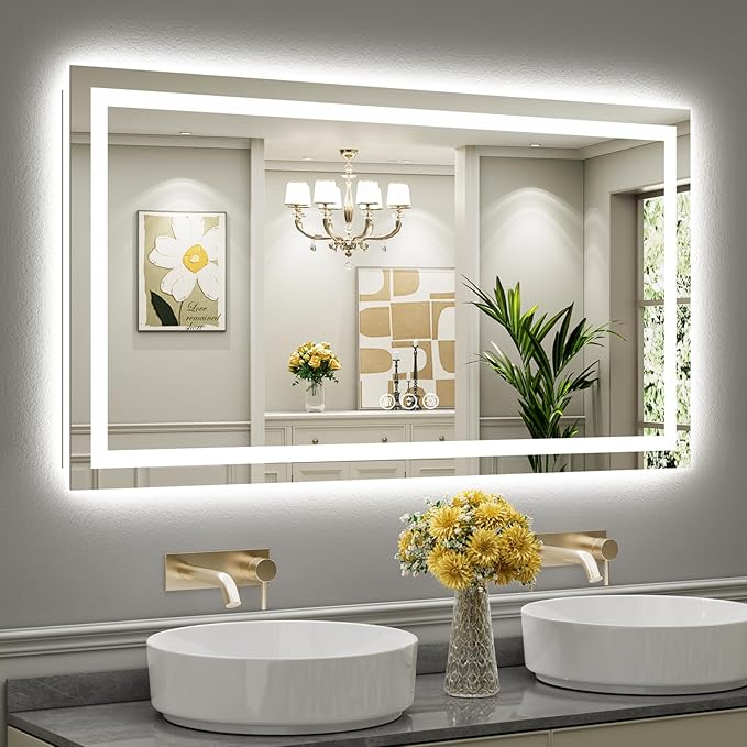 Briivue 55x30 Inch LED Bathroom Mirror by Briivuemodernmirrors
