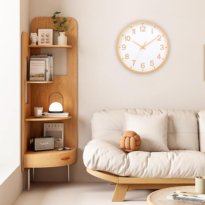 Wall Clocks Battery Operated 10 inch Modern Wall Clock, Silent Non Ticking Wall - Image 6