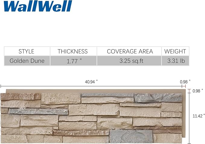 8-Pack Faux Stone Wall Panels PU Stone Veneer Siding, Mortarless Lightweight - Image 6