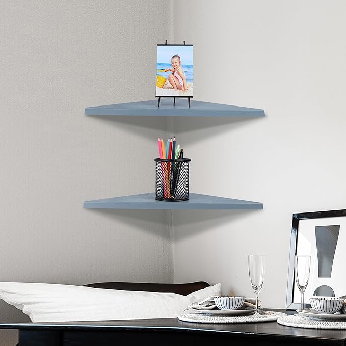 evron Corner Mounting Shelf Set of 2 – Easy to Install Floating Wall Shelves - Image 2