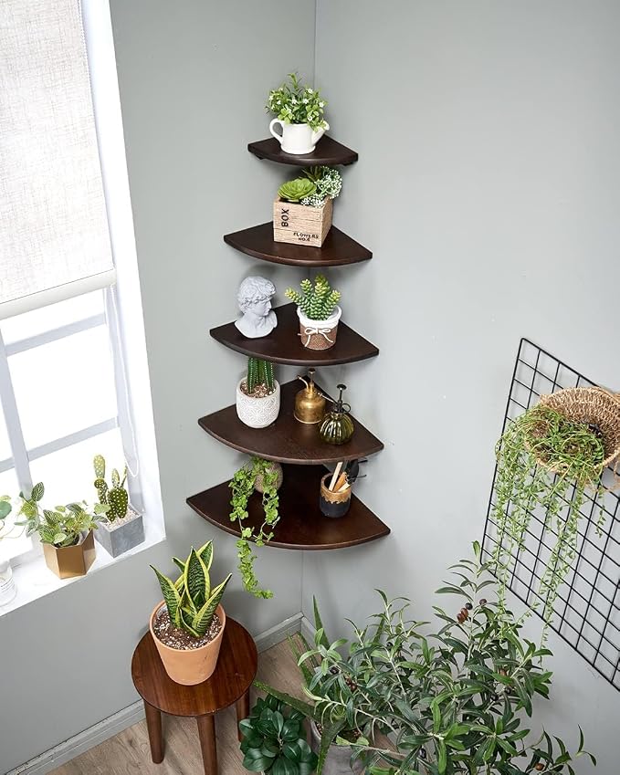 Corner Shelves, Floating Corner Shelf, Round End - Image 4