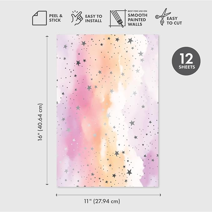 Main Street Peel and Stick Wallpaper Eco-Friendly Sheets 12 Pack, 11 X 16 Inch - Image 2