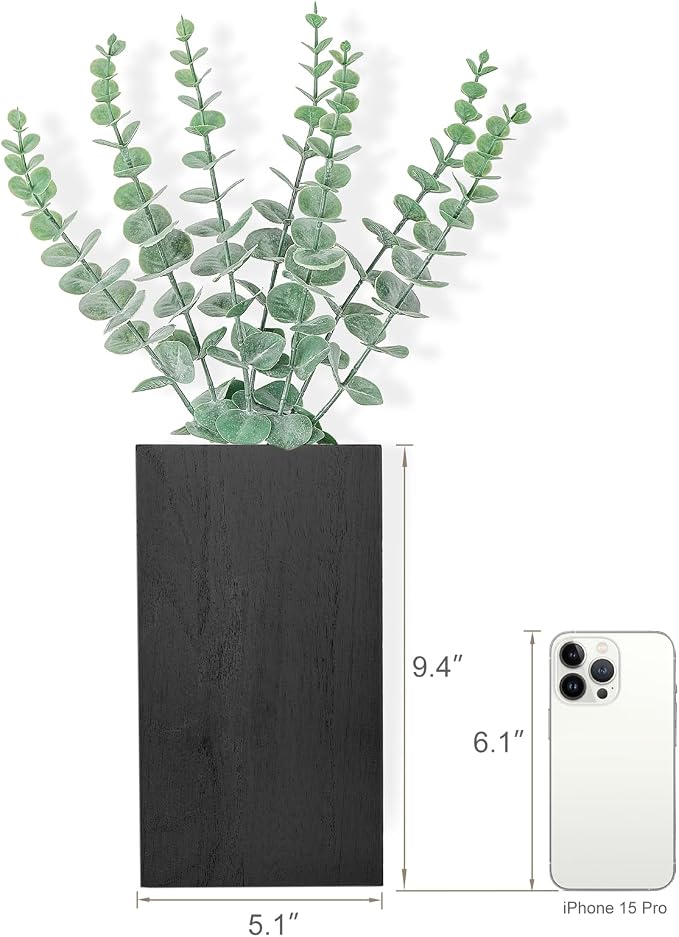 Dahey 2 Pack Wood Wall Planter Vase - Image 4