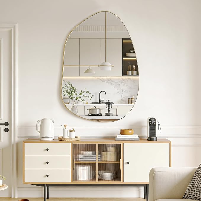 Irregular Wall Mirror Asymmetrical Mirror, Decorative Modern Mirror, Tempered by BOMINICA