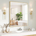 Koonmi Gold Mirrors for Wall, 30x36 Inch Bathroom Mirror, Rectangular Wall by KOONMI