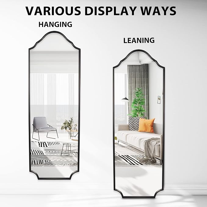 WallBeyond Arched Full Length Mirror Wall Mounted, Living Room, Hanging or - Image 8