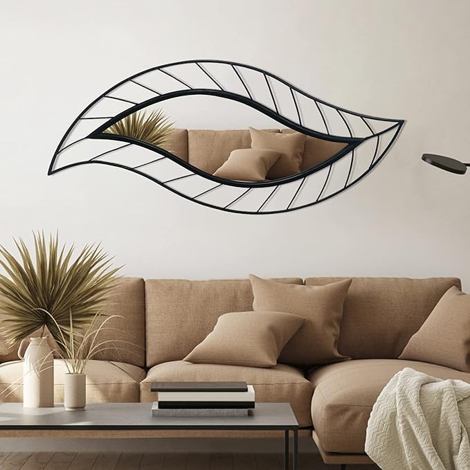 ironsmithn Decorative Wall Mirror, Leaf Teardrop Mirror by ironsmithn
