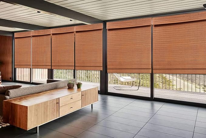 Letau No Drill No Tools Cordless Wood Window Shades Blinds, Bamboo Light - Image 3